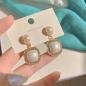 Preview: Großhandel B2B Ohrschmuck Korean Silber pin Perlenohrstecker D3003